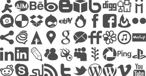 Social Menu Icons Using Sprites