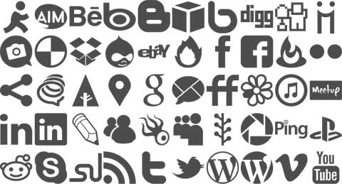 Social Menu Icons Using Sprites